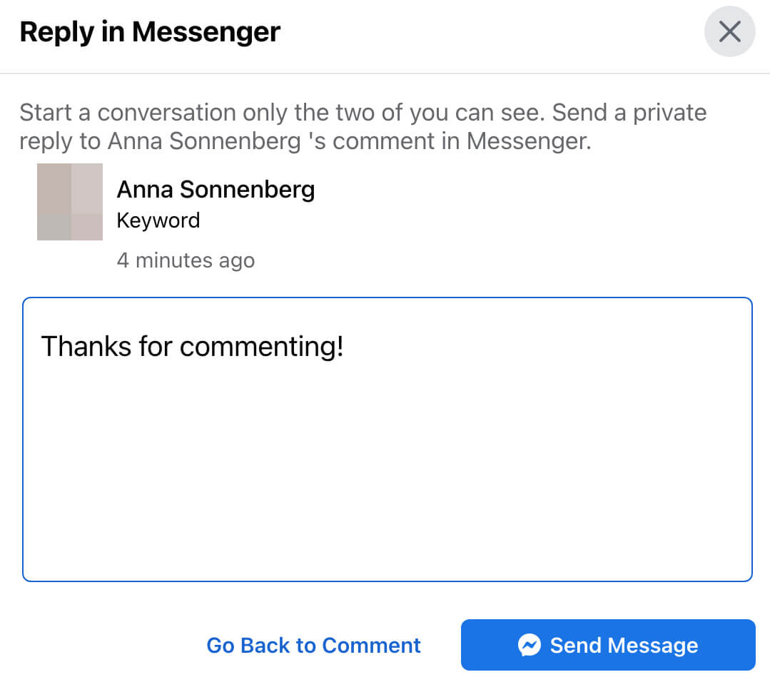 how-to-create-a-lead-magnet-on-facebook-customers-comment-click-send-message-to-start-dm-direct-message-example-5