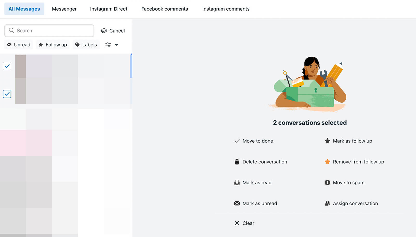 how-to-manage-comments-and-messages-from-instagram-and-facebook-via-inbox-filter-dropdown-to-find-closed-conversations-and-review-spam-example-17