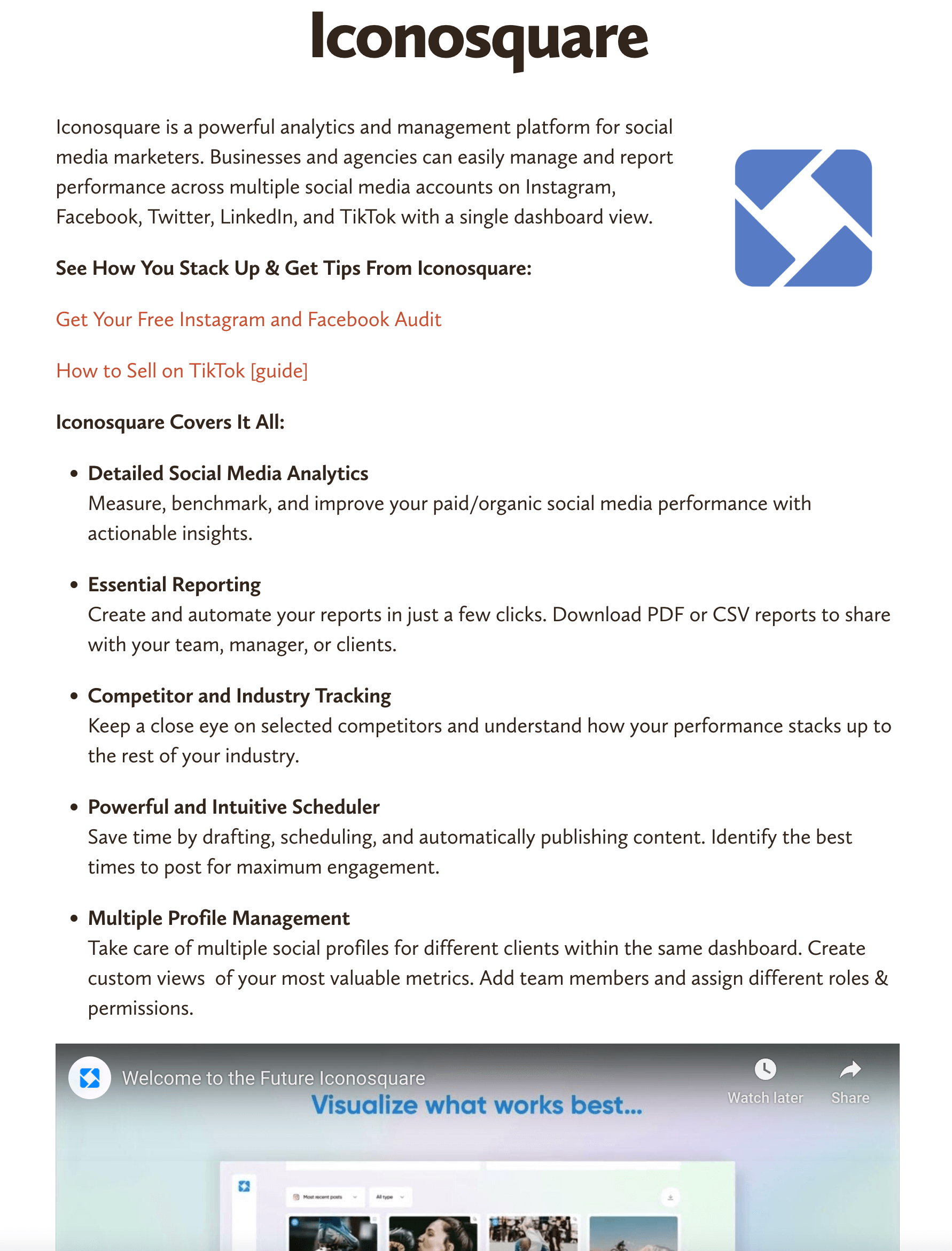 Social Media Examiner software tools resource page example