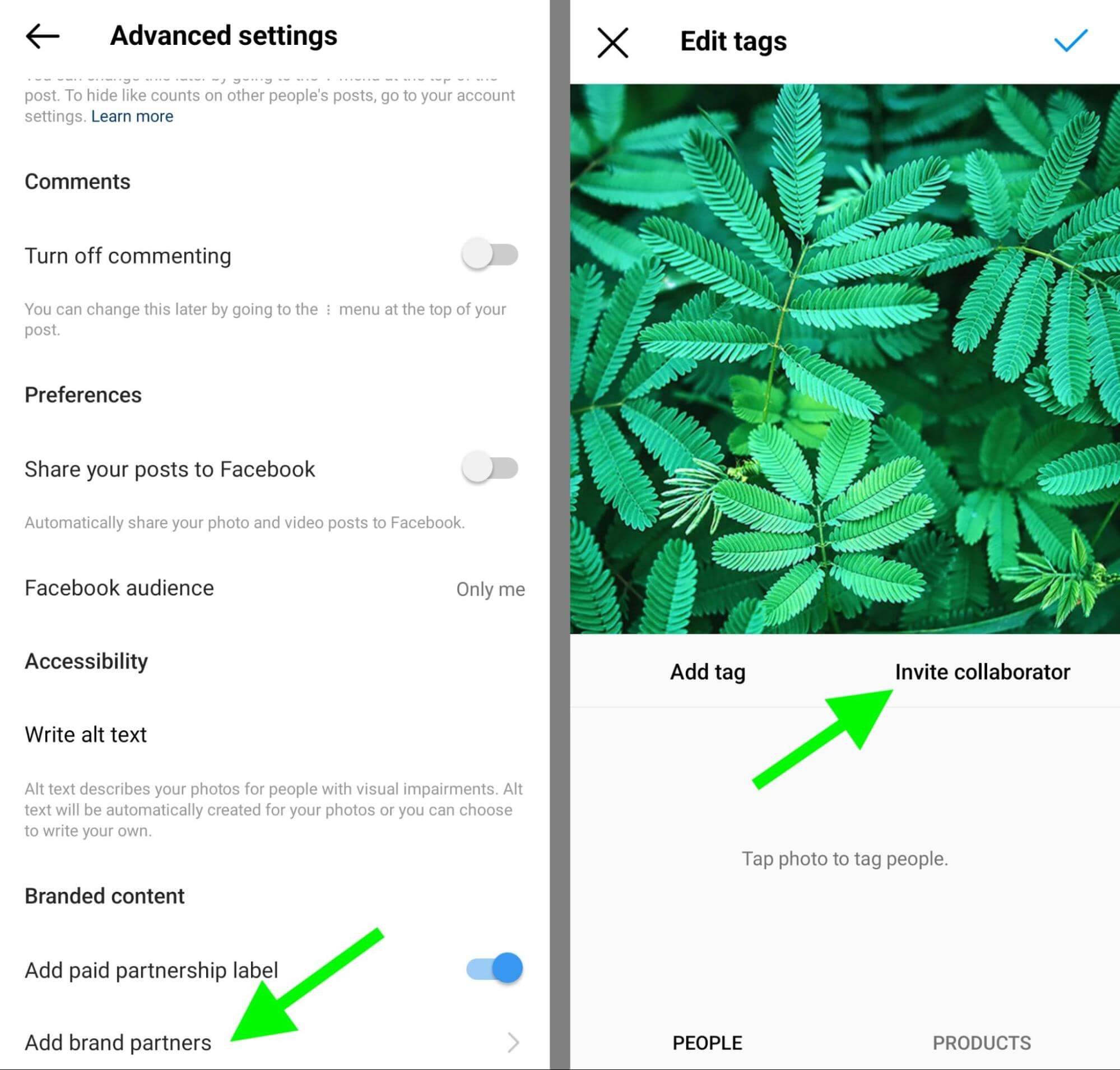 how-to-partner-with-complementary-brands-on-instagram-advanced-settings-built-in-collaboration-tools-invite-collaborator-option-to-cross-post-content-example-13