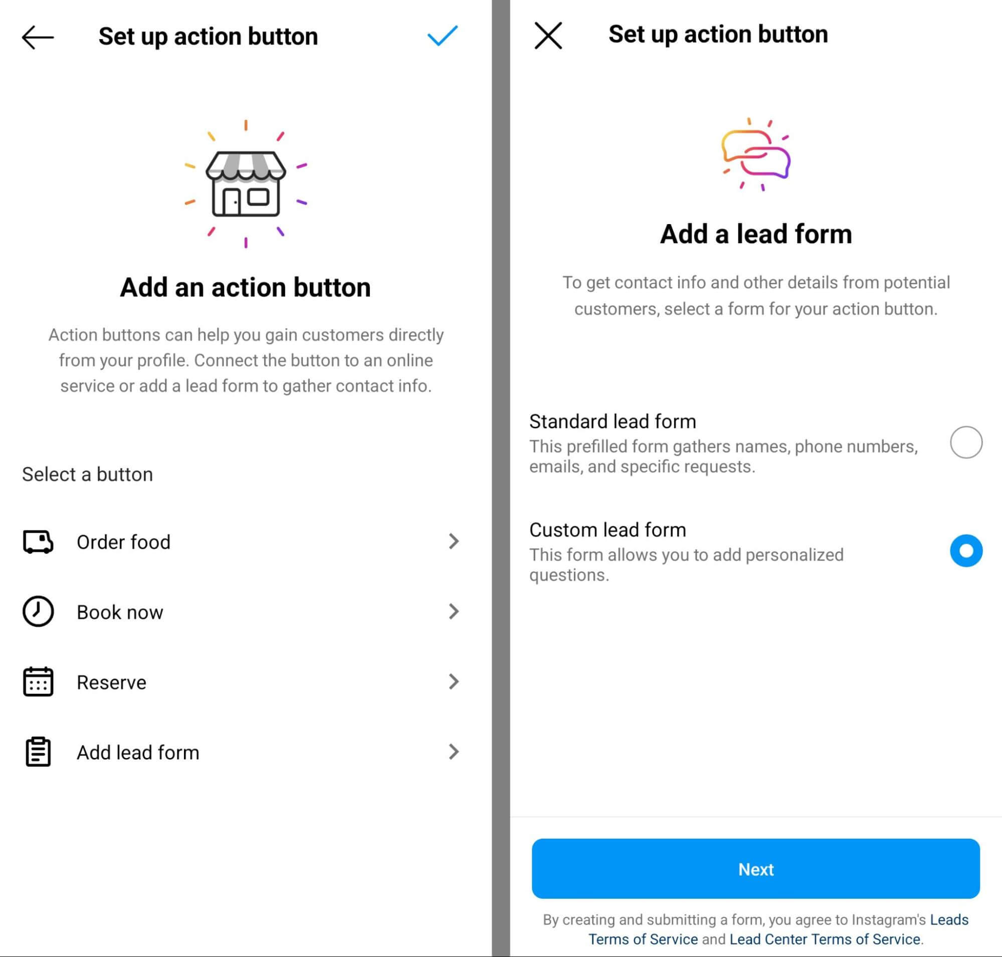 how-to-set-up-a-signup-action-button-on-instagram-update-edit-profile-add-lead-form-custom-contact-details-example-3