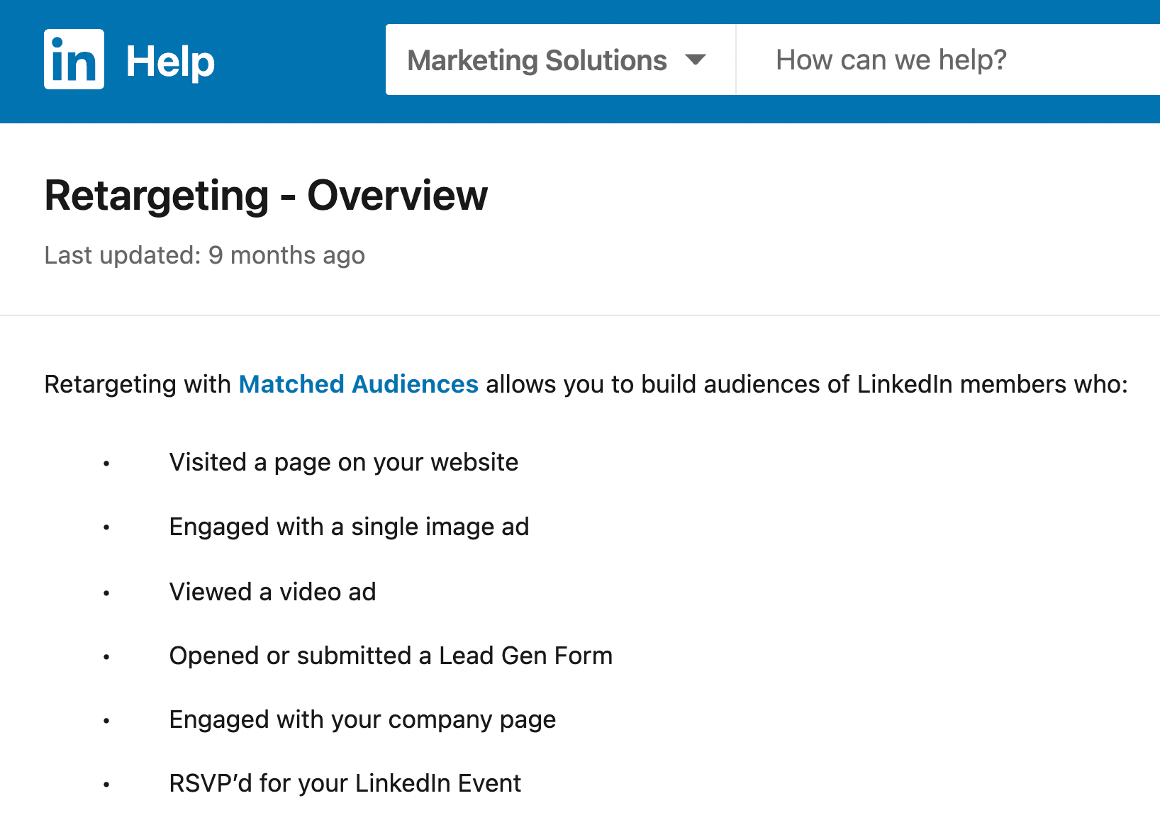 linkedin-retargeting-options