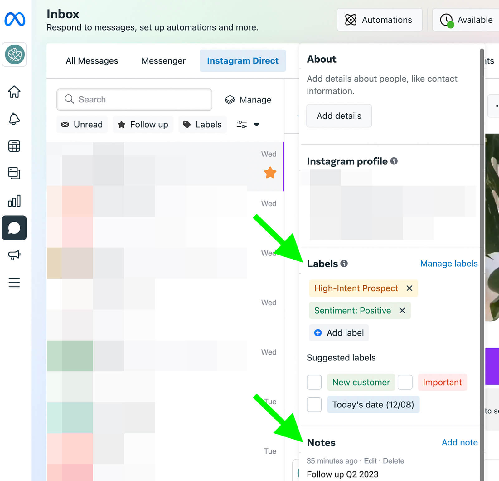 how-to-use-instagram-sales-funnels-to-encourage-shoppers-to-consider-a-purchase-lists-dm-tactitcs-organization-use-meta-business-suite-to-add-labels-input-contact-write-notes-example-9