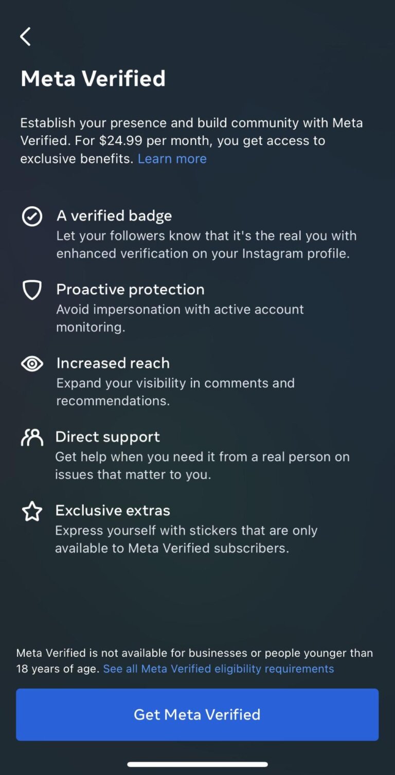 how to get my facebook page meta verified