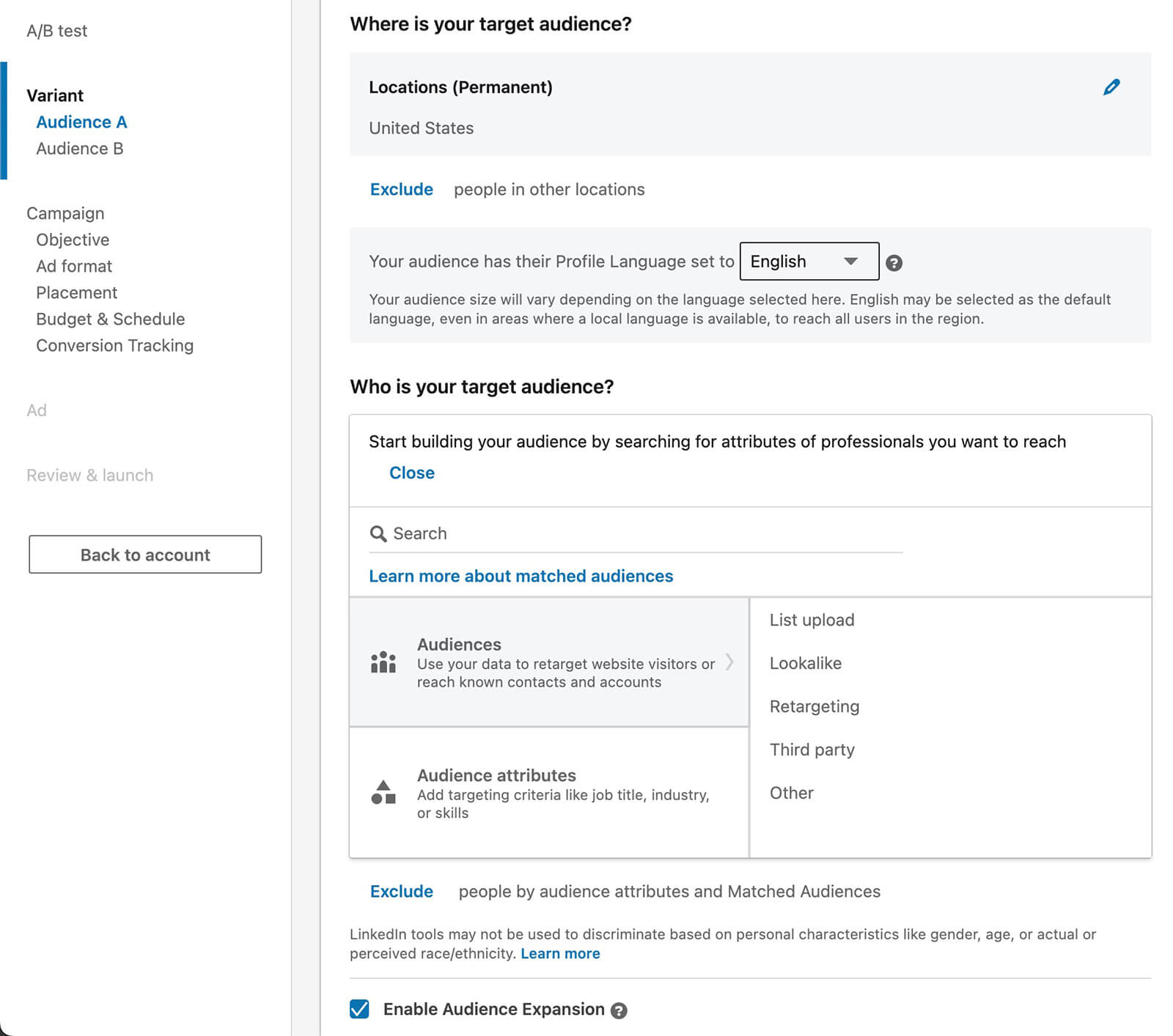 run-ab-test-in-linkedin-campaign-manager-set-up-campaigns-target-audience-4