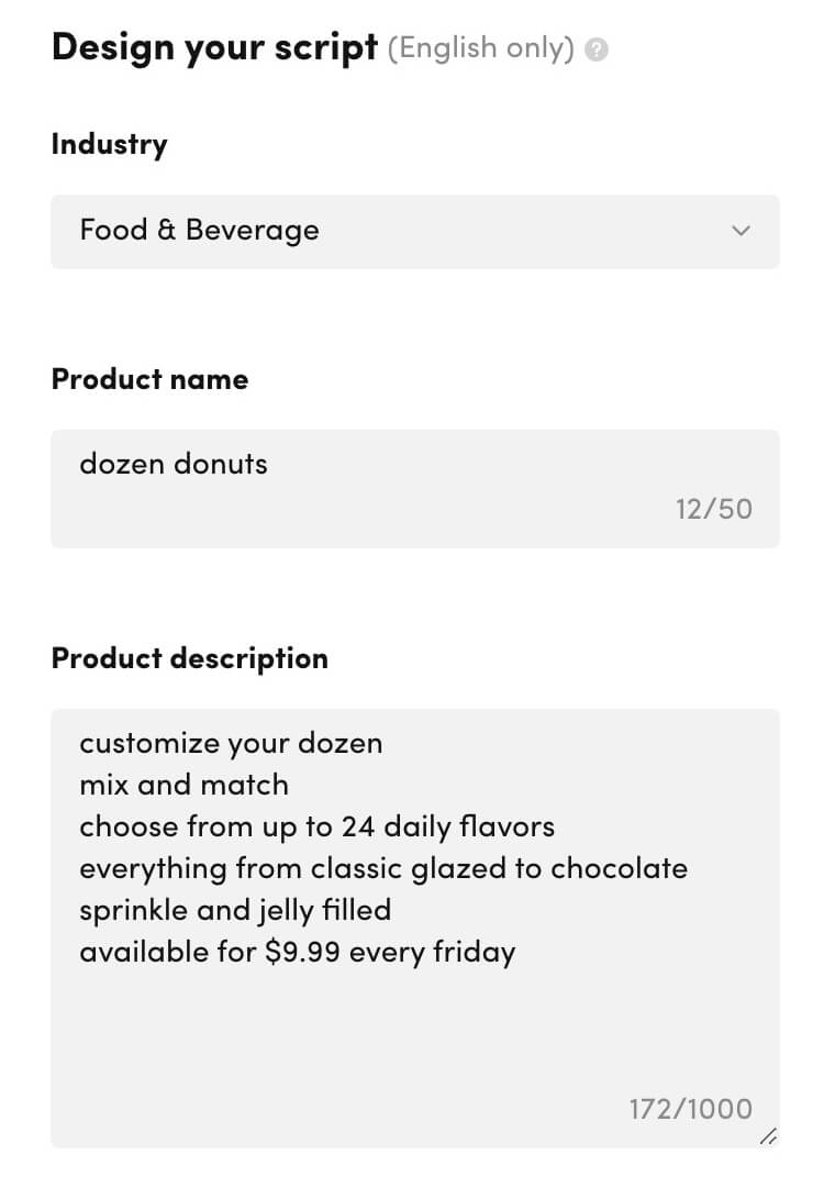 tiktok-ai-script-generator-design-your-script-industry-food-and-beverage-selected-3