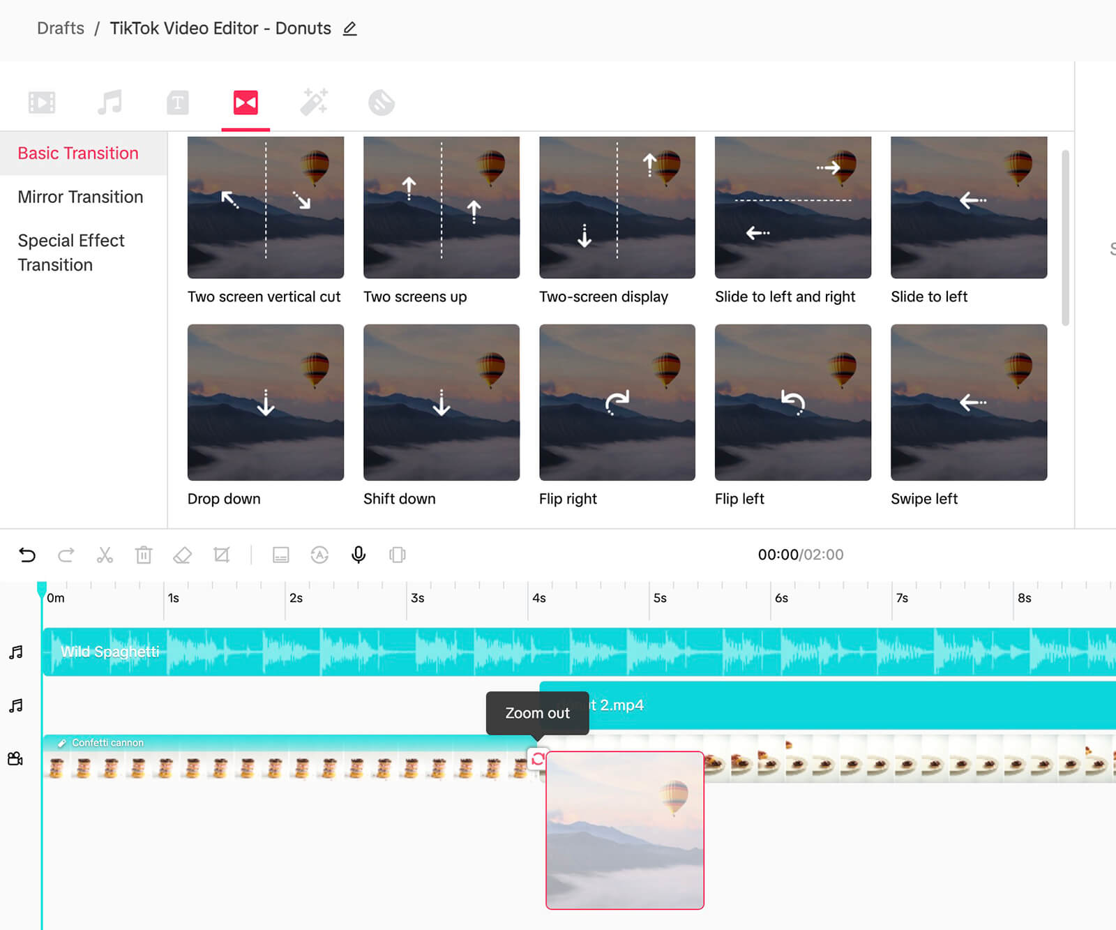 tiktok-ai-script-generator-workflow-for-transitions-drafts-tiktok-video-editor-donuts-basic-transition-workflow-17