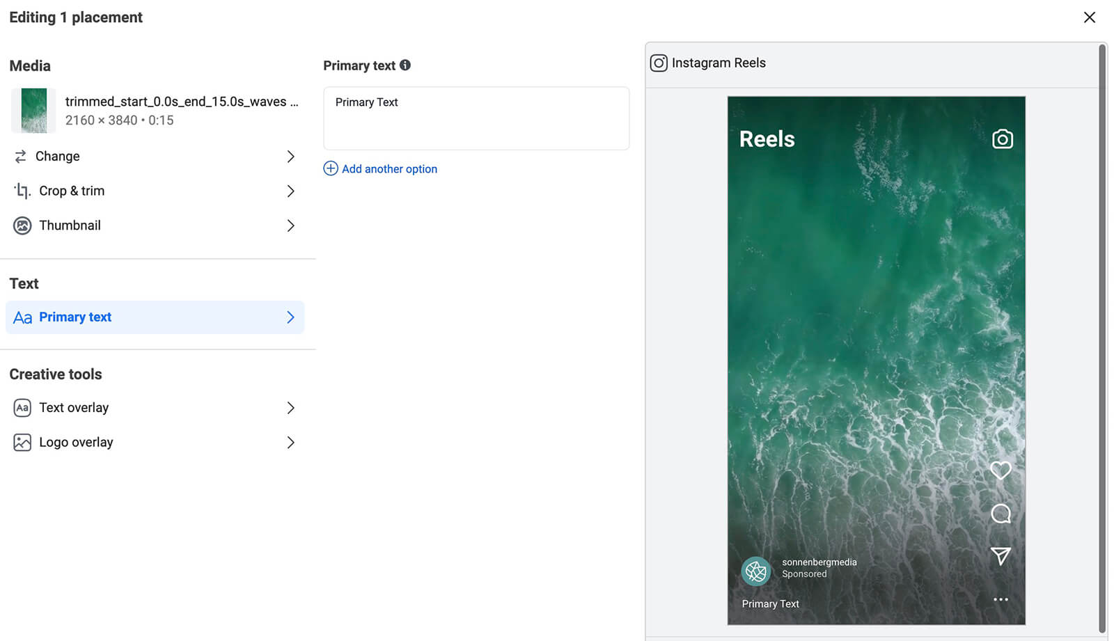 ads-on-reels-facebook-instagram-edit-optimize-creatives-customize-ad-copy-placements-primary-text-tab-18