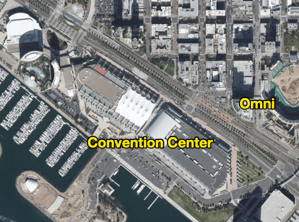 Omni and Convention Center map