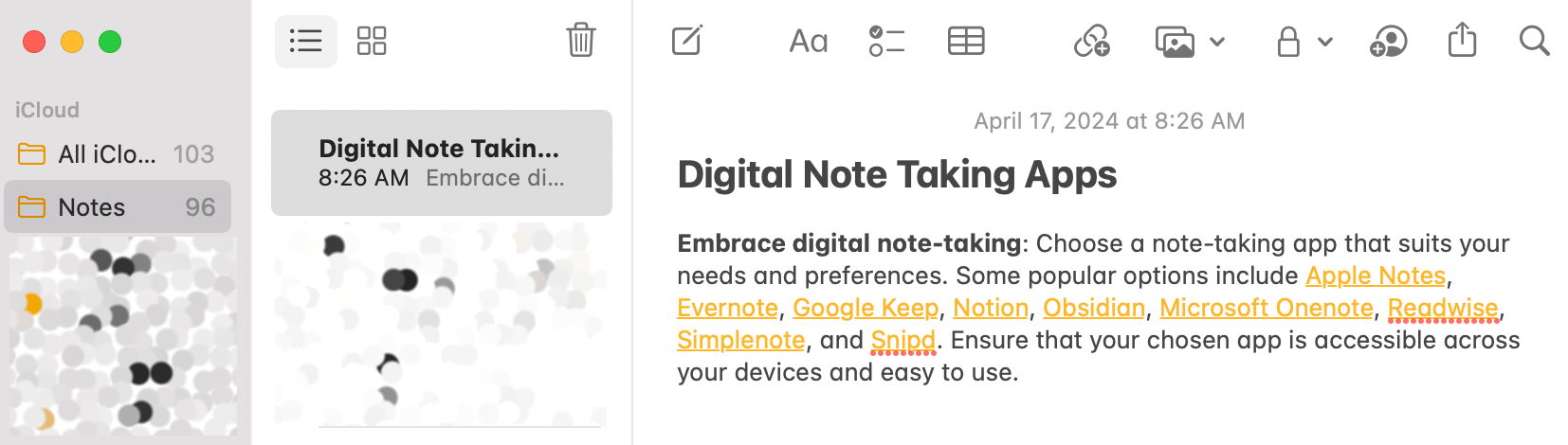idea-management-framework-digital-note-taking-app-example