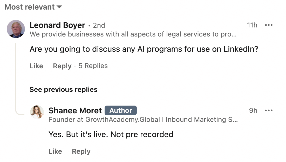 linkedin-video-attracting-the-right-audience-comment-response