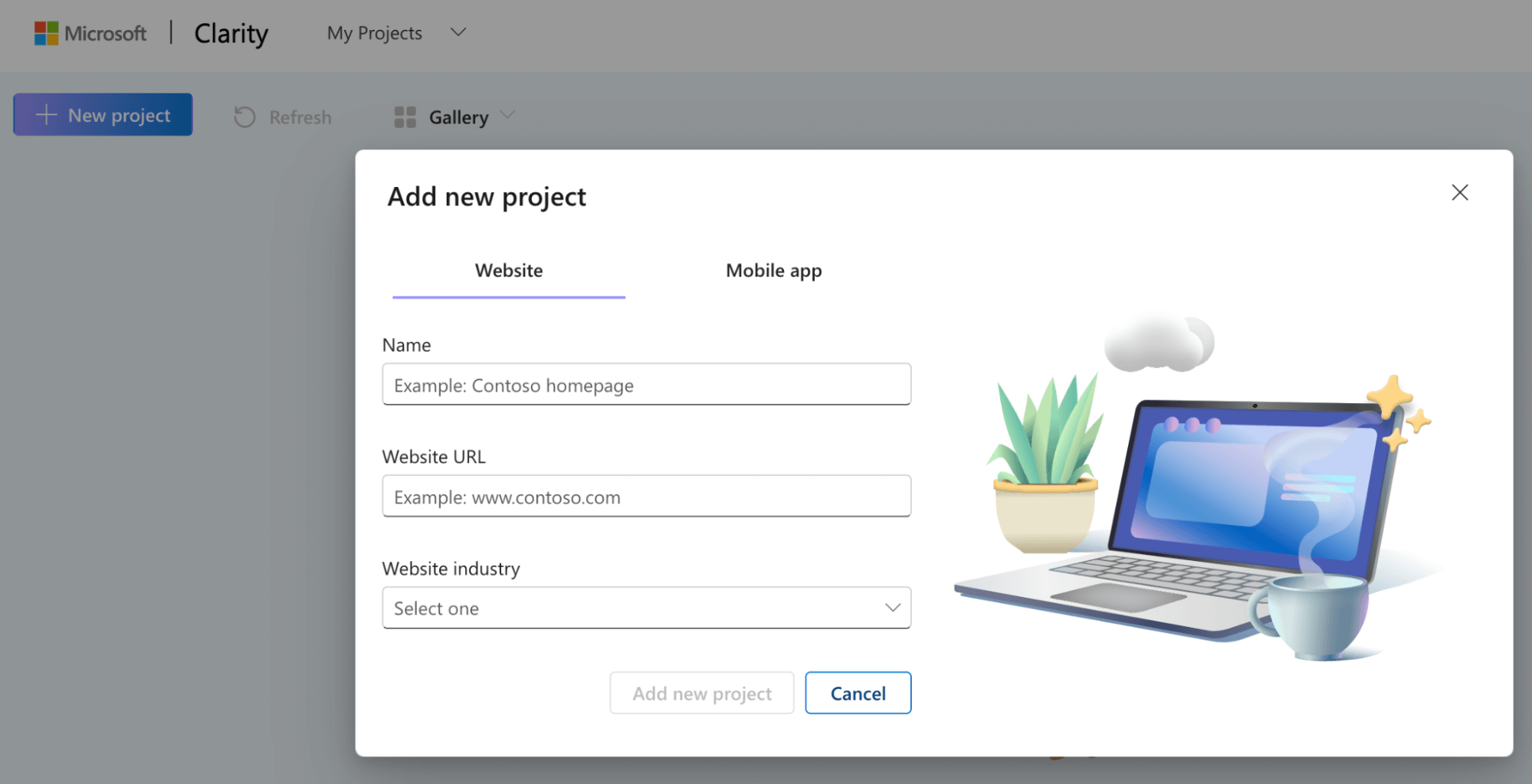 how-to-use-microsoft-clarity-add-project
