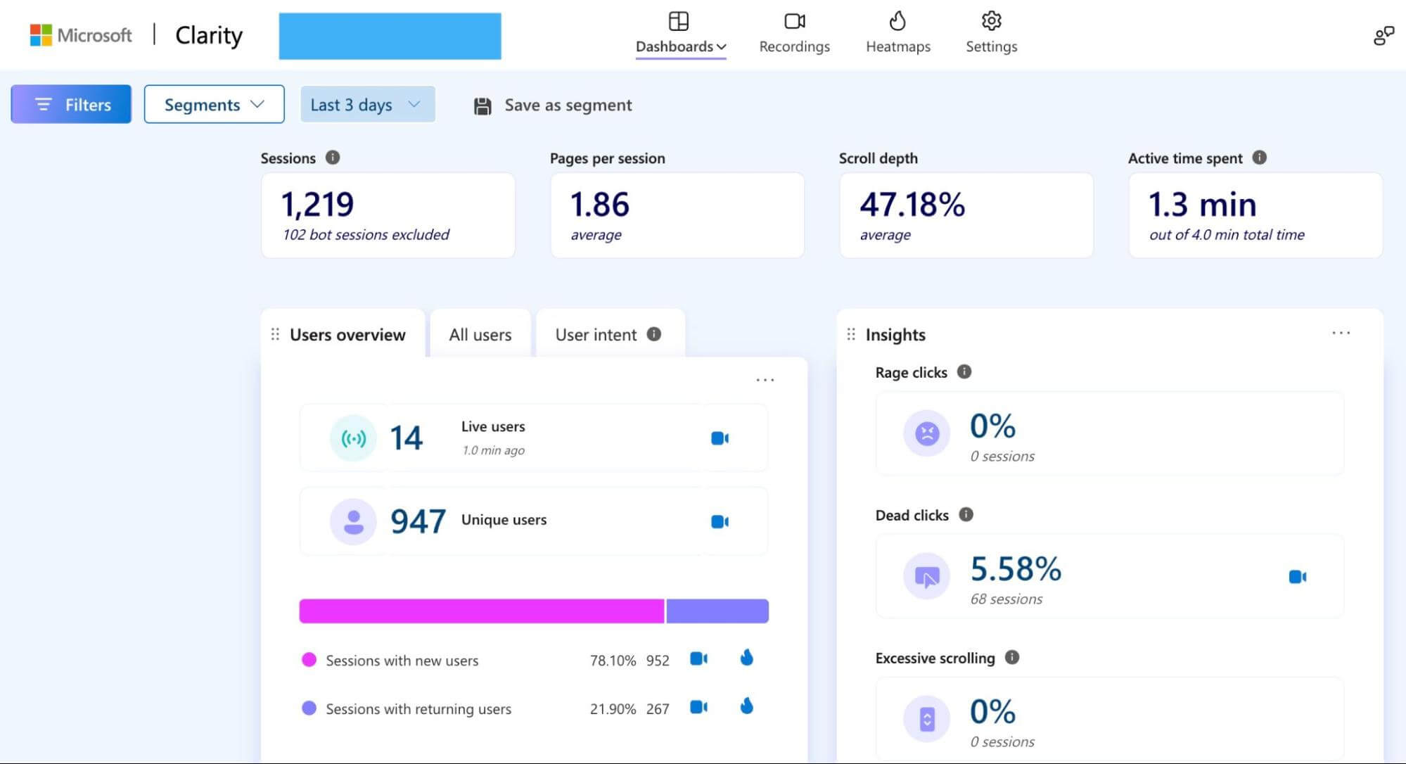 how-to-use-microsoft-clarity-dashboard