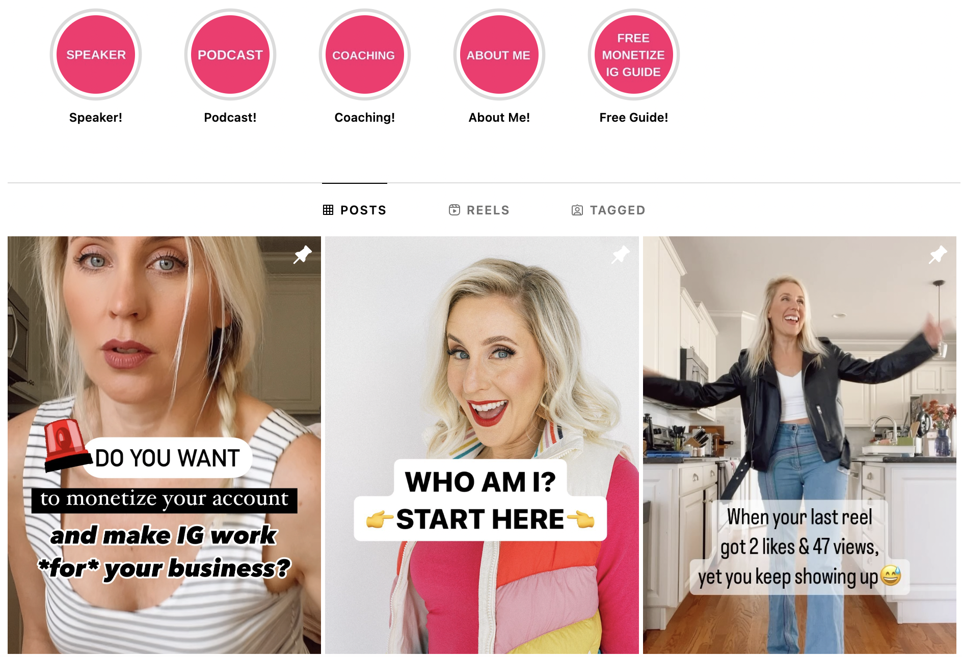 instagram-content-strategy-elizabethmarberry-pinned-posts