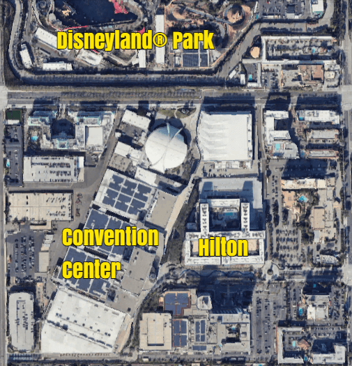 Hilton and Convention Center map